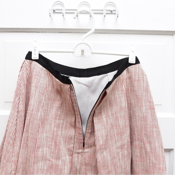 Jason Wu women’s skirt size 4 striped a-line midi skirt with pockets - Picture 4 of 10